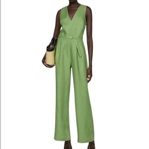 NWT Mango MNG 100% Linen Jumpsuit. Size S.
